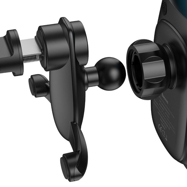 Zdjęcie produktu: Samochodowy uchwyt grawitacyjny do telefonu Baseus Milky Way z ładowarką indukcyjną Qi 15W (czarny) (WXHW02-01)