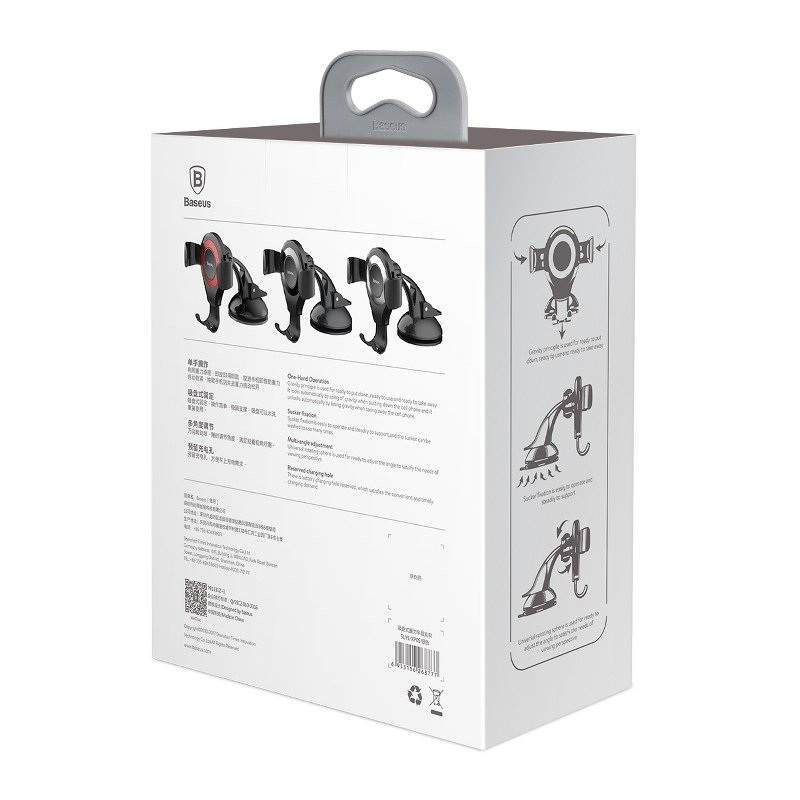 Samochodowy uchwyt grawitacyjny do telefonu Baseus Osculum - srebrny (SUYL-XP0S)