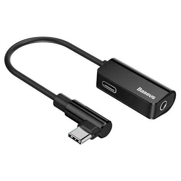 Zdjęcie produktu: Adapter Audio Baseus L45 TYP-C do USB TYP-C / mini-jack (3,5mm) czarny (CATL45-01)