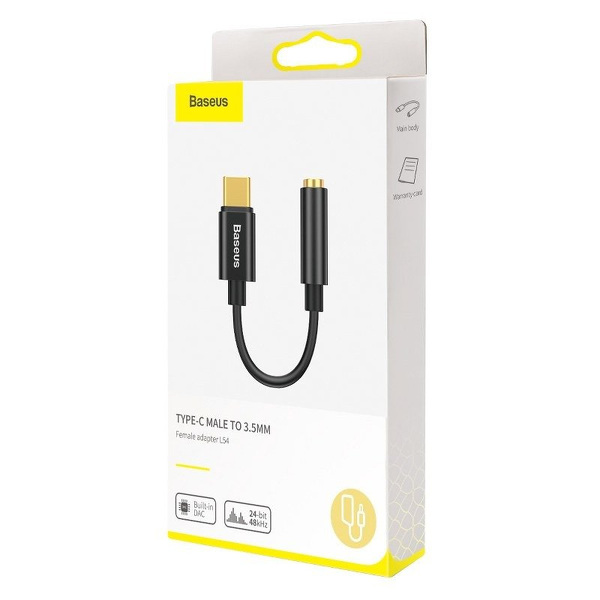 Zdjęcie produktu: Adapter Audio Baseus L54 TYP-C + minijack 3,5mm (czarny) (CATL54-01)