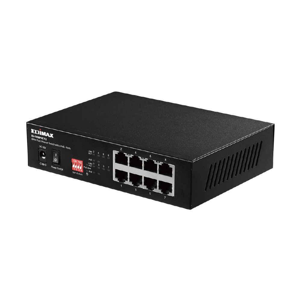 EDIMAX ES-1008PHE V2 8-Portowy Switch 4xPoE+