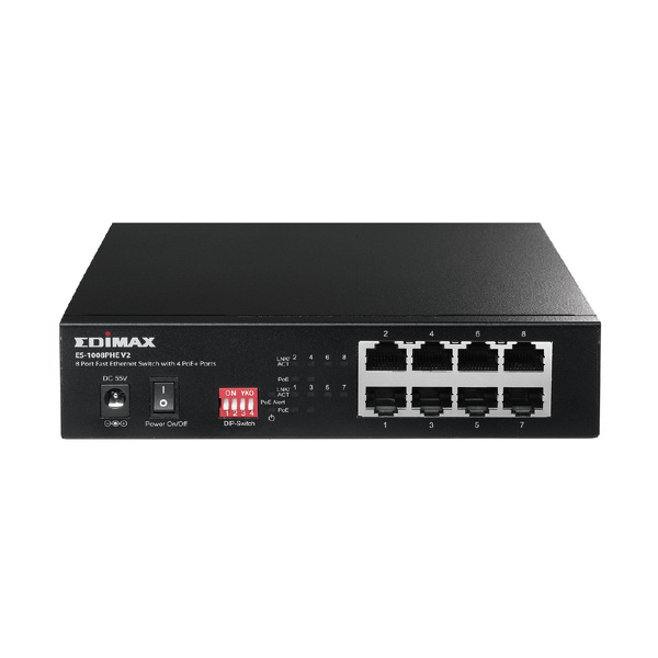 Zdjęcie produktu: EDIMAX ES-1008PHE V2 8-Portowy Switch 4xPoE+