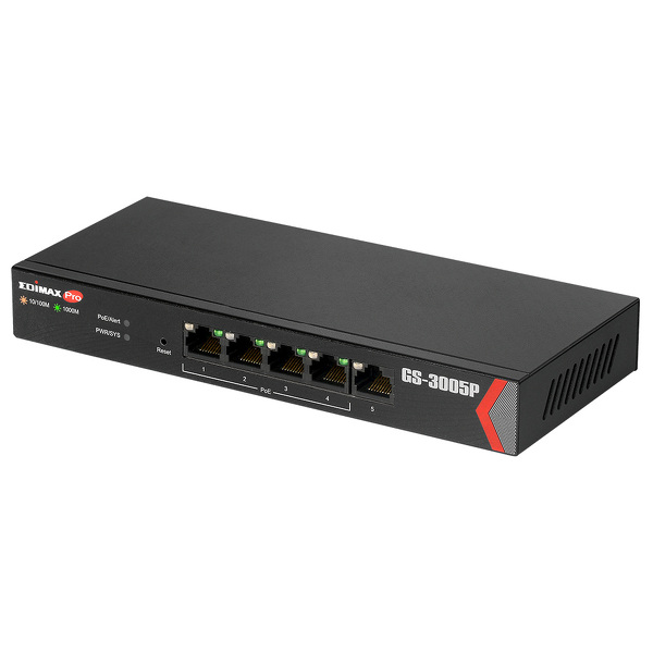 Zdjęcie produktu: EDIMAX GS-3005P 5-portowy Gigabitowy Switch Zdjęcie produktu: EDIMAX GS-3005P 5-portowy Gigabitowy Switch