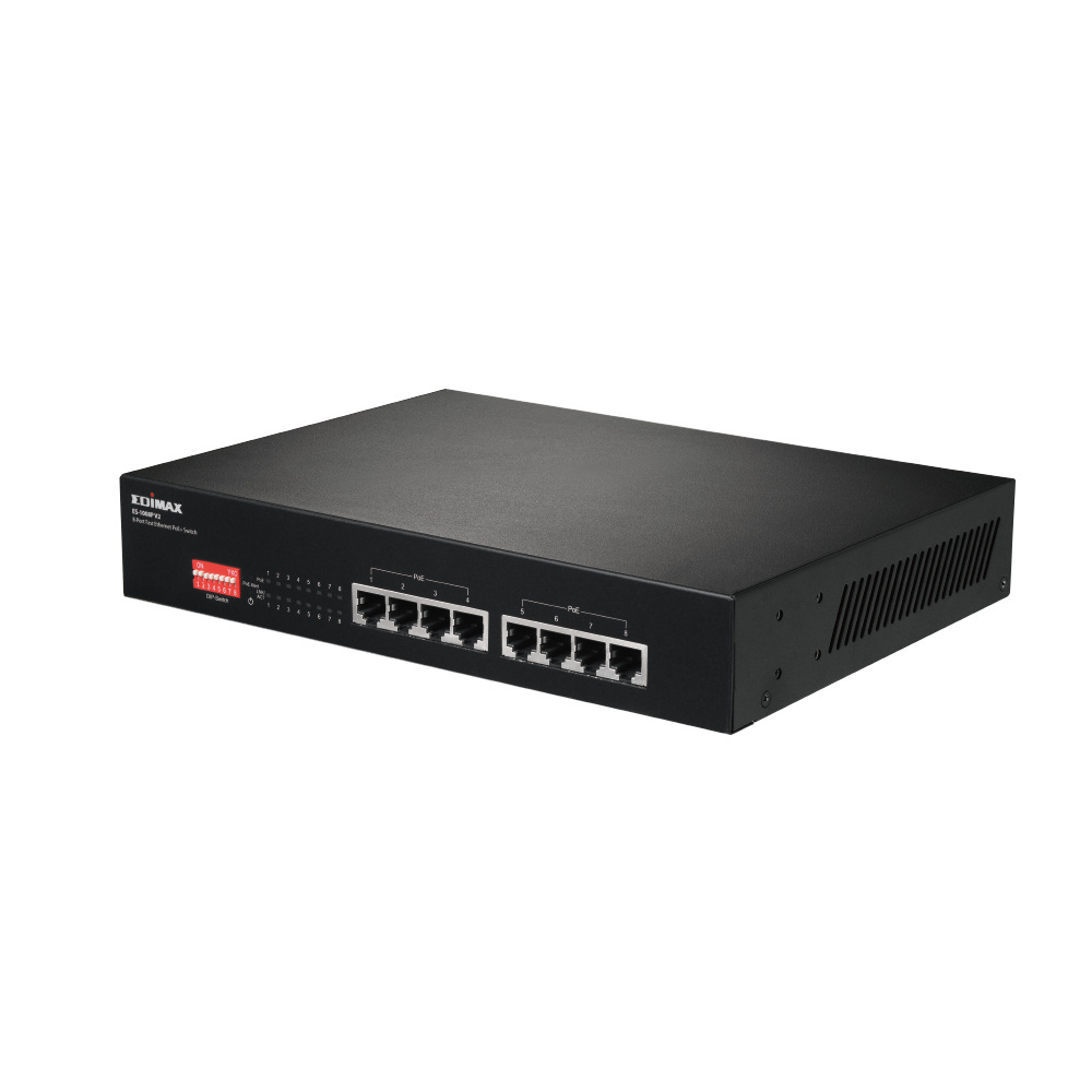 EDIMAX ES-1008PH V2 8-Portowy przełącznik z 4 portami PoE+ i DIP Switch