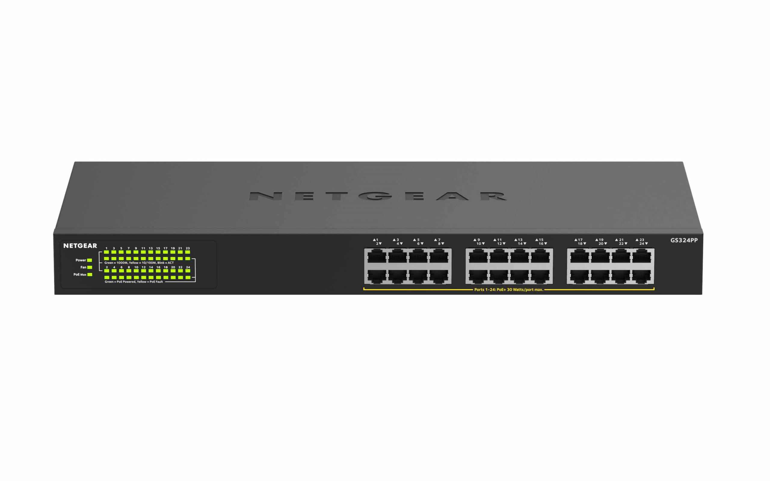 NETGEAR 24PT GIGE UNMNGED SWCH W/ POE+
