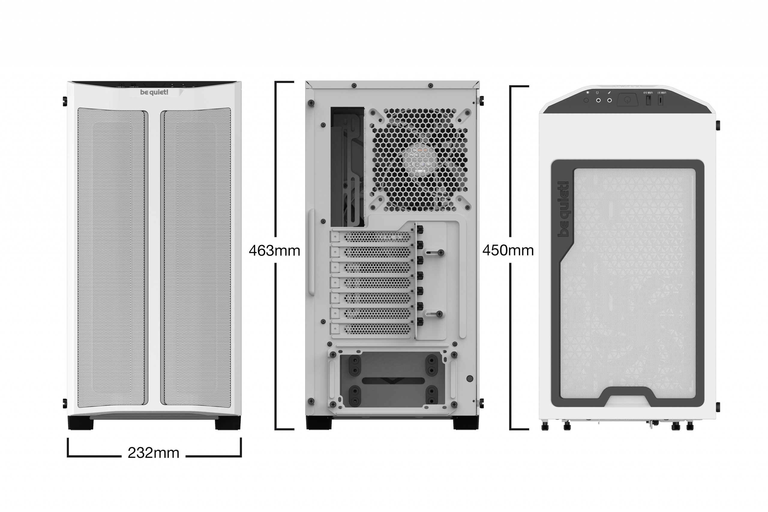 Obudowa do komputera be quiet! Pure Base 500DX Biała z oknem ARGB