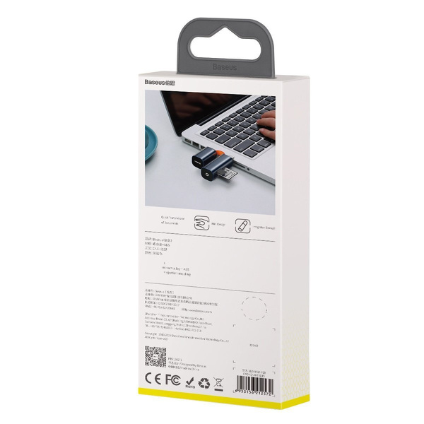 Zdjęcie produktu: Czytnik kart pamięci Baseus Mini-cabin, SD/micro SD - USB + TYP-C, USB 3.0, aluminiowy - niebieski (CADKQ-A03) Zdjęcie produktu: Czytnik kart pamięci Baseus Mini-cabin, SD/micro SD - USB + TYP-C, USB 3.0, aluminiowy - niebieski (CADKQ-A03)