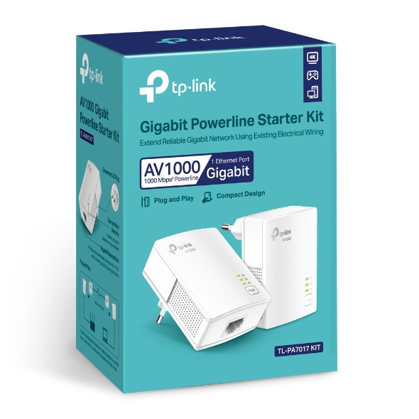 TP-Link TL-PA7017 AV1000 Powerline Adapter Starter Kit