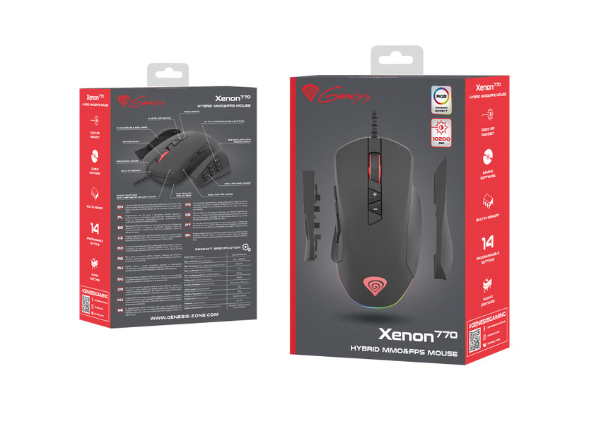 Zdjęcie produktu: Mysz Genesis Xenon 770 RGB Zdjęcie produktu: Mysz Genesis Xenon 770 RGB
