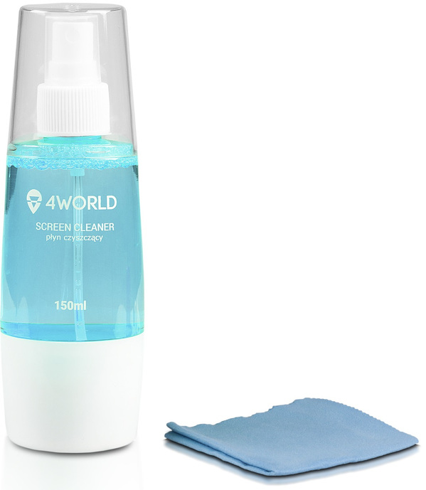 Zdjęcie produktu: 4World Zestaw czyszczący 150ml, ściereczka 20x 20cm, niebieski