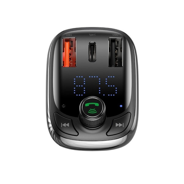 Zdjęcie produktu: Transmiter FM Baseus T typed S-13, Bluetooth 5.0, 2xUSB,TYP-C, microSD, 5A, 36W, PD, QC 3.0 (CCTM-B01) Zdjęcie produktu: Transmiter FM Baseus T typed S-13, Bluetooth 5.0, 2xUSB,TYP-C, microSD, 5A, 36W, PD, QC 3.0 (CCTM-B01)