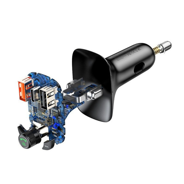 Zdjęcie produktu: Transmiter FM Baseus T typed S-13, Bluetooth 5.0, 2xUSB,TYP-C, microSD, 5A, 36W, PD, QC 3.0 (CCTM-B01) Zdjęcie produktu: Transmiter FM Baseus T typed S-13, Bluetooth 5.0, 2xUSB,TYP-C, microSD, 5A, 36W, PD, QC 3.0 (CCTM-B01)