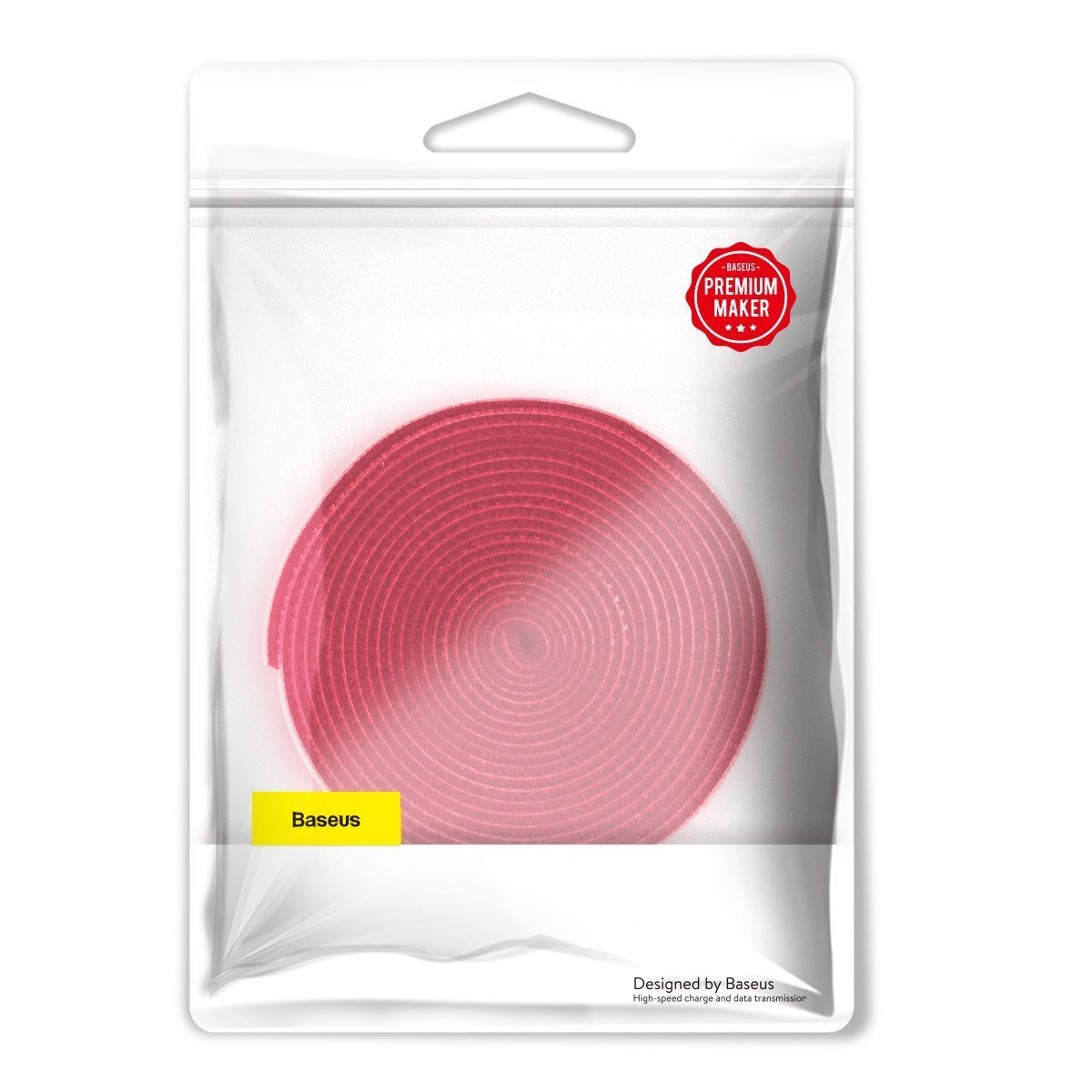 Taśma rzepowa, organizer kabli Baseus Rainbow Circle Velcro Straps 3m (czerwona) ACMGT-F09