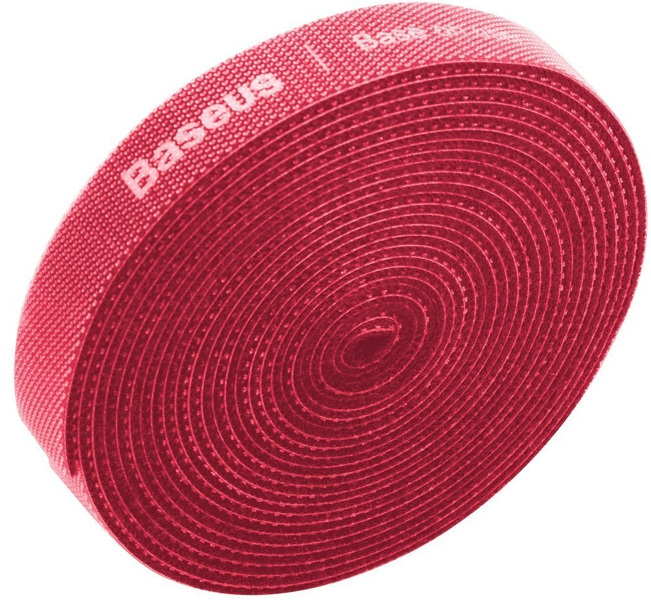 Zdjęcie produktu: Taśma rzepowa, organizer kabli Baseus Rainbow Circle Velcro Straps 3m (czerwona) ACMGT-F09