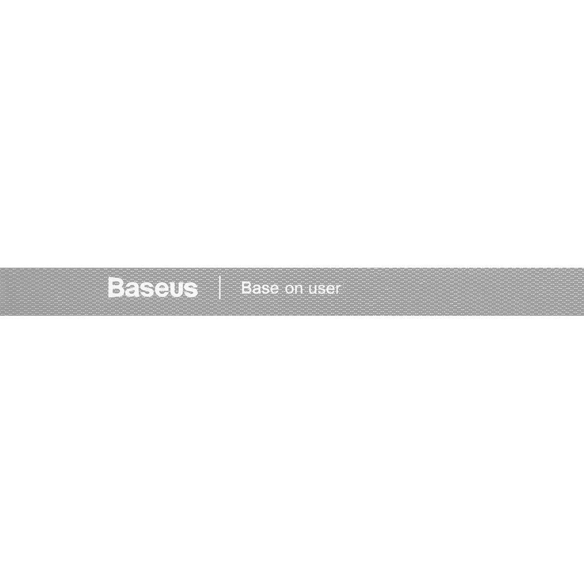 Taśma rzepowa, organizer kabli Baseus Rainbow Circle Velcro Straps 3m (szary) ACMGT-F0G