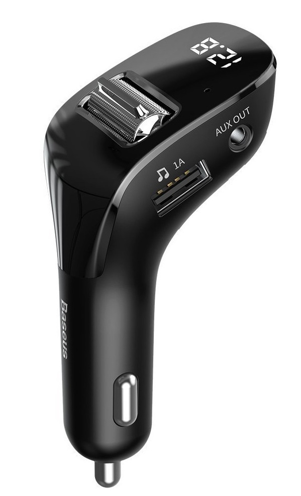 Zdjęcie produktu: Transmiter FM Baseus Streamer F40, AUX, Bluetooth 5.0, 2x USB, 3A (czarny) CCF40-01