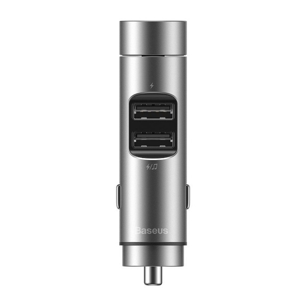 Zdjęcie produktu: Transmiter FM Baseus Energy Column, Bluetooth 5.0, 2x USB, 3.1A, QC3.0 (srebrny) CCNLZ-0S Zdjęcie produktu: Transmiter FM Baseus Energy Column, Bluetooth 5.0, 2x USB, 3.1A, QC3.0 (srebrny) CCNLZ-0S