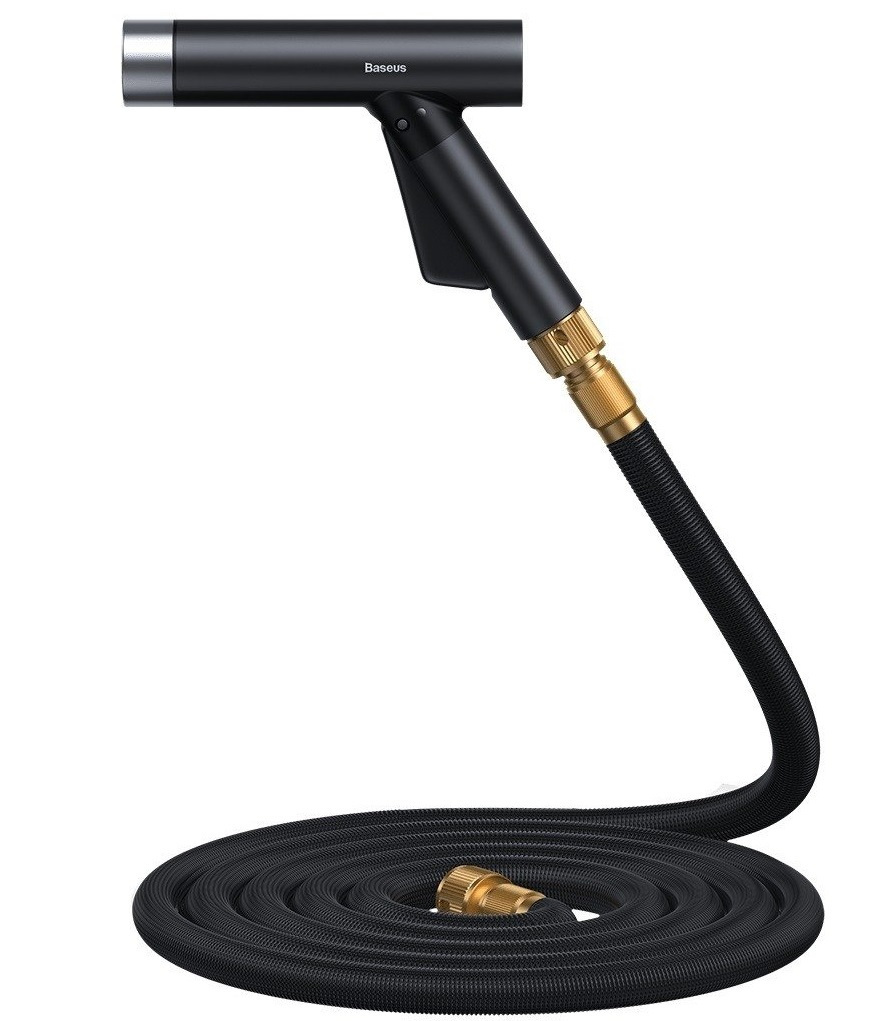 Wąż z dyszą Baseus Simple Life do mycia samochodu, 15 m ze strumieniem wody (czarny) CRXC01-B01
