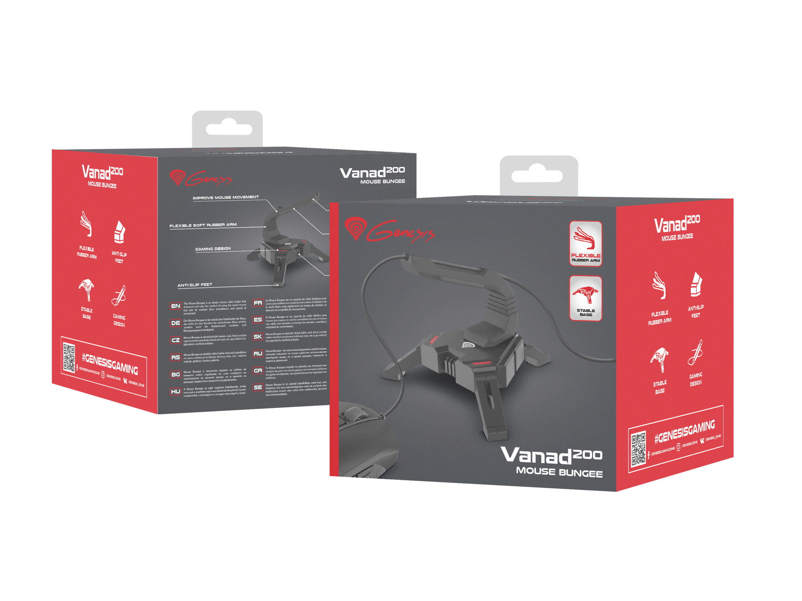 Uchwyt na kabel myszy Mouse Bungee Genesis Vanad 200 Uchwyt na kabel myszy Mouse Bungee Genesis Vanad 200