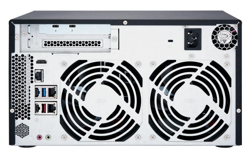 Serwer plików QNAP TVS-872XT-i5-16G 8-Bay, Intel Core i5-8400T 6-core 3.3 GHz, 16 GB RAM DDR4, 1x 10 GbE, 2x GbE, 2x M.2 2280 PCIe, 5x USB 3.2, HDMI 2.0, 2 xThunderbolt 3