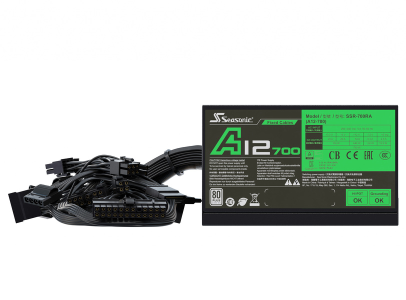 Zdjęcie produktu: Zasilacz Seasonic A12 80Plus 700W Zdjęcie produktu: Zasilacz Seasonic A12 80Plus 700W