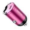 Miniatura zdjęcia: Ładowarka samochodowa mini Baseus Tiny Star Mini 30W TYP-C, QC 4.0+, PD - różowa (VCHX-B04)