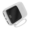 Miniatura zdjęcia: Powerbank Baseus Qpow z kablem TYP-C, 10000mAh, 3A, 15W - biały (PPQD-A02)