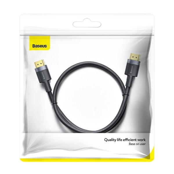 Zdjęcie produktu: Kabel HDMI 2.0 Baseus Cafule, 4K, 3D, 1m (czarno-szary) (CADKLF-E01)