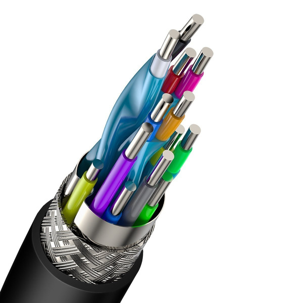 Zdjęcie produktu: Kabel HDMI 2.0 Baseus Cafule, 4K, 3D, 5m (czarno-szary) (CADKLF-H01)