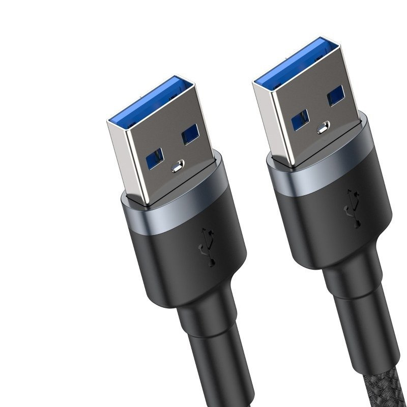 Kabel USB 3.0 A-A Baseus Cafule, 2A, 1m (czarno-szary) (CADKLF-C0G)
