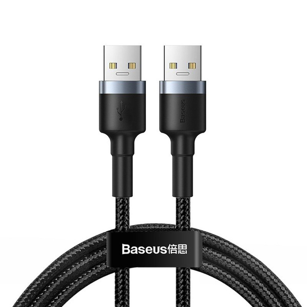 Zdjęcie produktu: Kabel USB 3.0 A-A Baseus Cafule, 2A, 1m (czarno-szary) (CADKLF-C0G)