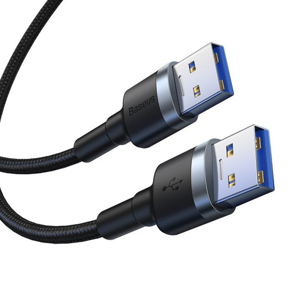 Zdjęcie produktu: Kabel USB 3.0 A-A Baseus Cafule, 2A, 1m (czarno-szary) (CADKLF-C0G)