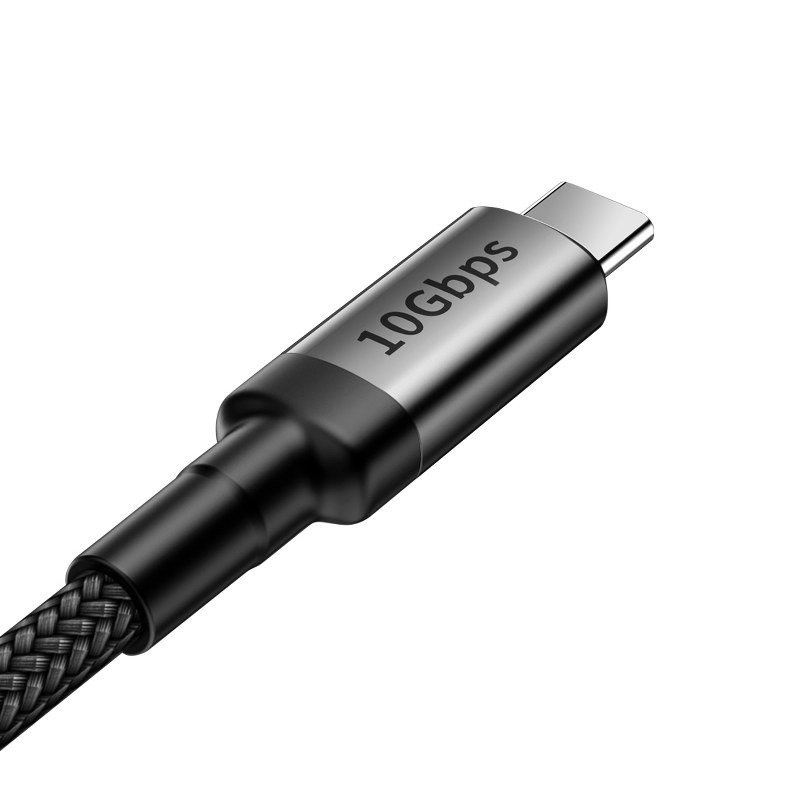 Kabel przewód USB Typ-C do Typ-C 3.1 100cm Baseus Cafule PD 10Gbps 100W 4K 1m - czarno-szary (CATKLF-SG1)
