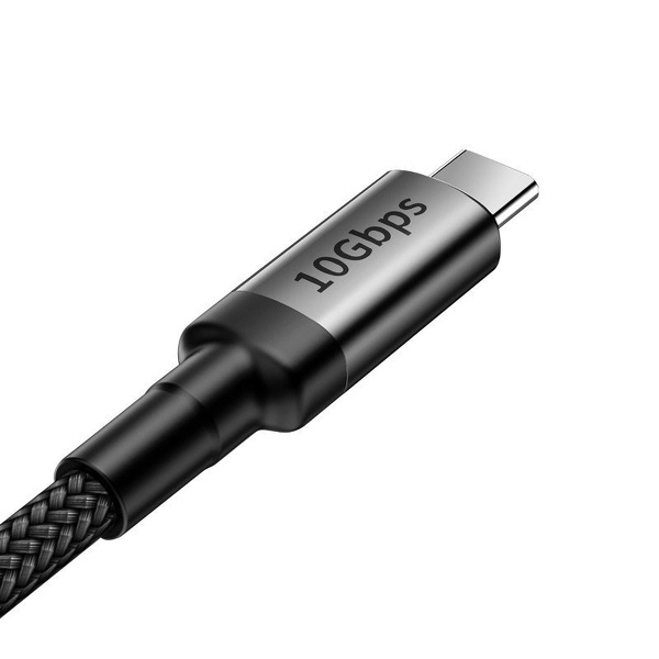 Zdjęcie produktu: Kabel przewód USB Typ-C do Typ-C 3.1 100cm Baseus Cafule PD 10Gbps 100W 4K 1m - czarno-szary (CATKLF-SG1)