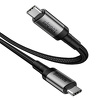 Miniatura zdjęcia: Kabel przewód USB Typ-C do Typ-C 3.1 100cm Baseus Cafule PD 10Gbps 100W 4K 1m - czarno-szary (CATKLF-SG1)