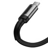 Miniatura zdjęcia: Kabel przewód USB Typ-C do Typ-C 3.1 100cm Baseus Cafule PD 10Gbps 100W 4K 1m - czarno-szary (CATKLF-SG1)