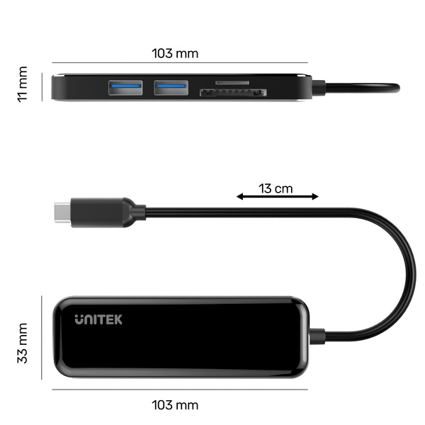 Zdjęcie produktu: Unitek HUB 2x USB 3.1 z czytnikiem kart i HDMI (D1036A) Zdjęcie produktu: Unitek HUB 2x USB 3.1 z czytnikiem kart i HDMI (D1036A)