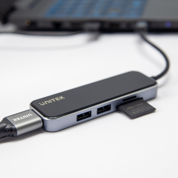 Zdjęcie produktu: Unitek HUB 2x USB 3.1 z czytnikiem kart i HDMI (D1036A) Zdjęcie produktu: Unitek HUB 2x USB 3.1 z czytnikiem kart i HDMI (D1036A)