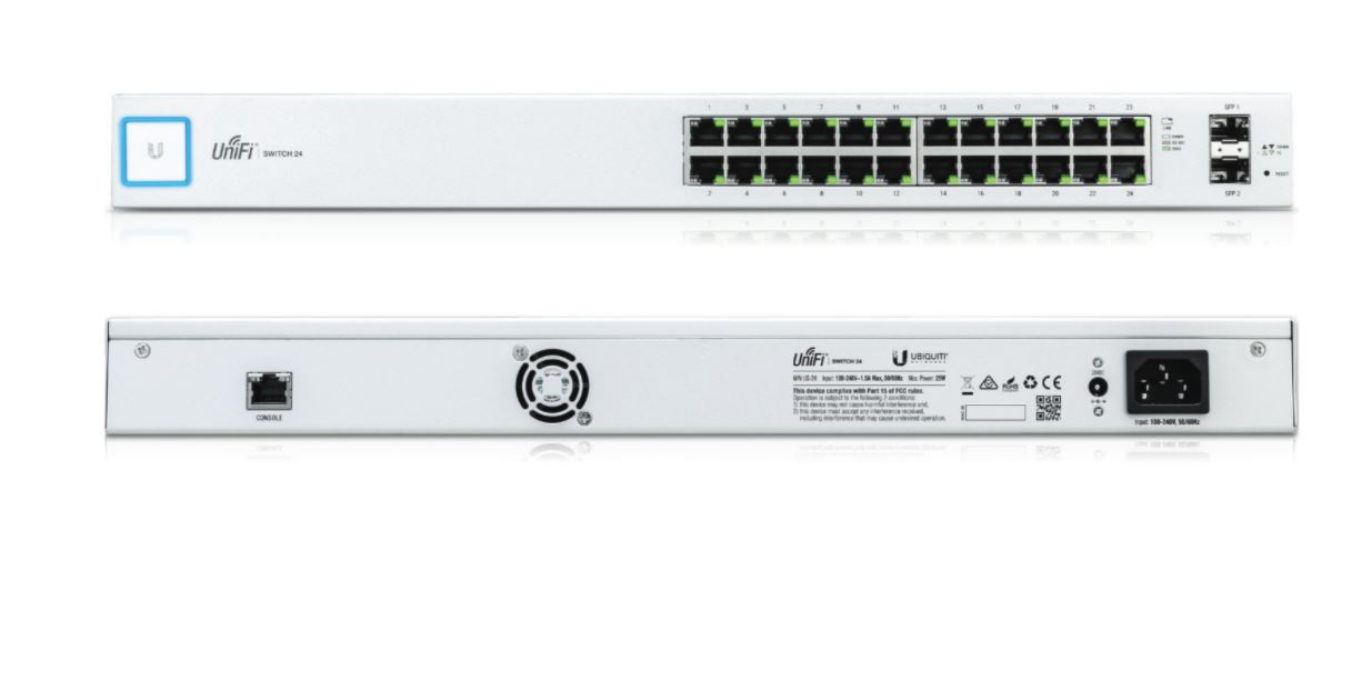 Ubiquiti US-24 Switch 24x10/100/1000 Managed, Rack mountable