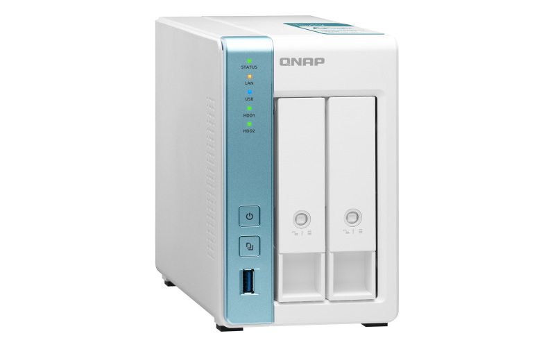 Serwer plików QNAP TS-231K 2-Bay TurboNAS, SATA 6G, Alpine AL-214, 4-core, 1.7GHz, 1GB RAM, 3x USB 3.2, 2x GbE LAN