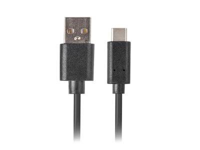 Miniatura produktu: Lanberg Kabel USB-C (M) do USB-A (M) 2.0 czarny 0.5m QC3.0 (CA-USBO-20CU-0005-BK)