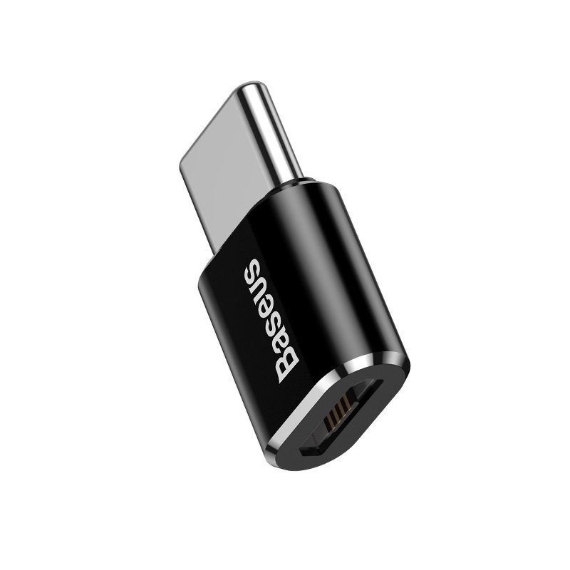 Adapter Baseus Micro USB do USB Typ-C - czarny (CAMOTG-01)