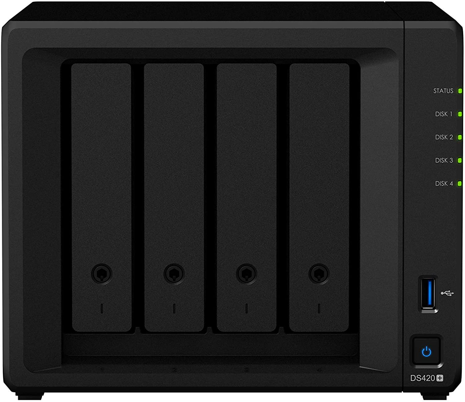 Serwer plików Synology DS420+ 4-bay, Intel Celeron J4025 4-core 2.0 / 2.9 (burst)GHz, 2G DDR4 RAM, M.2 x 2 (NVMe), 2xGbE LAN, 2xUSB 3.0
