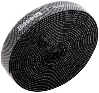 Miniatura produktu: Taśma rzepowa, organizer kabli Baseus Rainbow Circle Velcro Straps 3m (czarna) ACMGT-F01