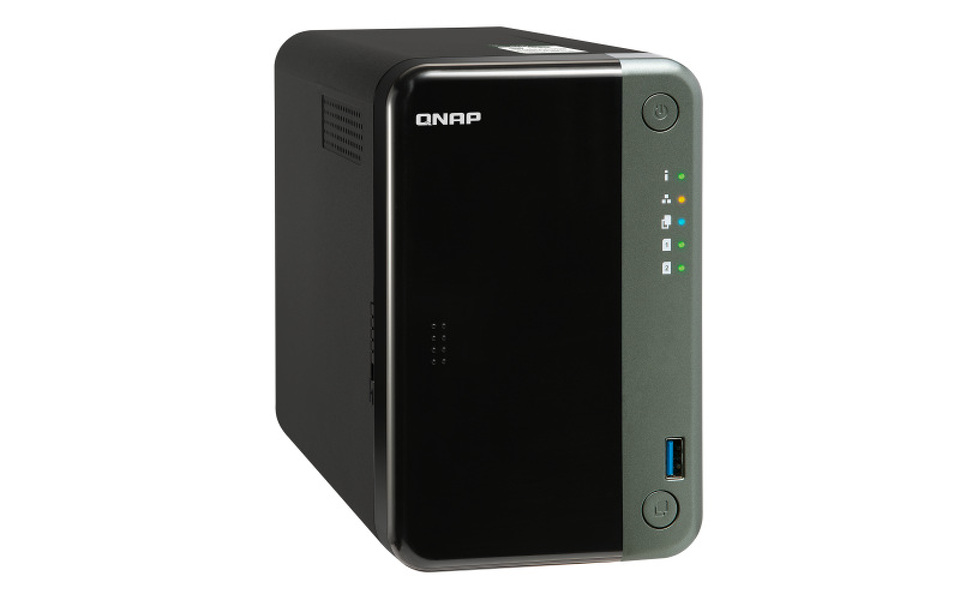 Zdjęcie produktu: Serwer plików QNAP TS-253D-4G 2-bay, Celeron J4125 quad-core 2.0 GHz (burst up to 2.7 GHz), 4G RAM DDR4, 2x 2,5 GbE LAN, 2xUSB 2.0, 2xUSB 3.2, 1xHDMI, 1x PCIe Gen 2x2