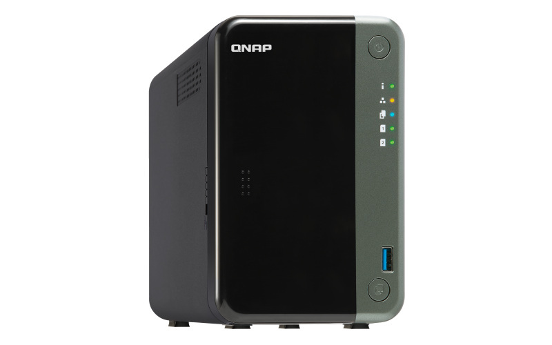 Serwer plików QNAP TS-253D-4G 2-bay, Celeron J4125 quad-core 2.0 GHz (burst up to 2.7 GHz), 4G RAM DDR4, 2x 2,5 GbE LAN, 2xUSB 2.0, 2xUSB 3.2, 1xHDMI, 1x PCIe Gen 2x2
