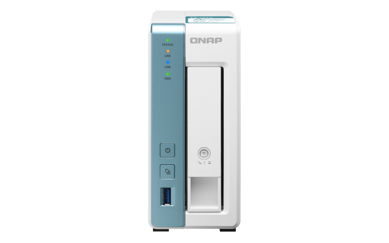 Serwer plików QNAP TS-131K 1-Bay NAS, SATA 6G, Alpine AL-214, 4-core, 1.7GHz, 1GB RAM, 3x USB 3.2, 1x GbE LAN