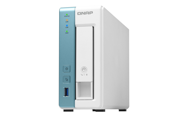 Serwer plików QNAP TS-131K 1-Bay NAS, SATA 6G, Alpine AL-214, 4-core, 1.7GHz, 1GB RAM, 3x USB 3.2, 1x GbE LAN