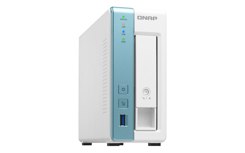 Serwer plików QNAP TS-131K 1-Bay NAS, SATA 6G, Alpine AL-214, 4-core, 1.7GHz, 1GB RAM, 3x USB 3.2, 1x GbE LAN