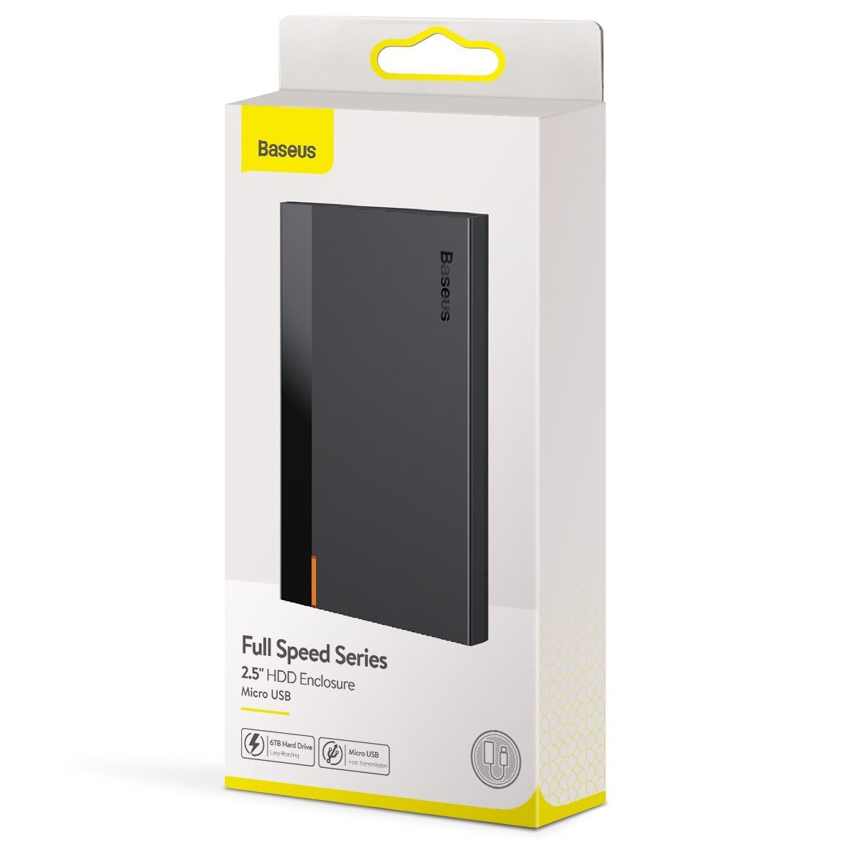 Obudowa zewnętrzna na dysk 2,5" HDD/SSD Baseus Full Speed Series, (5 Gbps) micro USB SuperSpeed (czarna) UASP (CAYPH-A01)